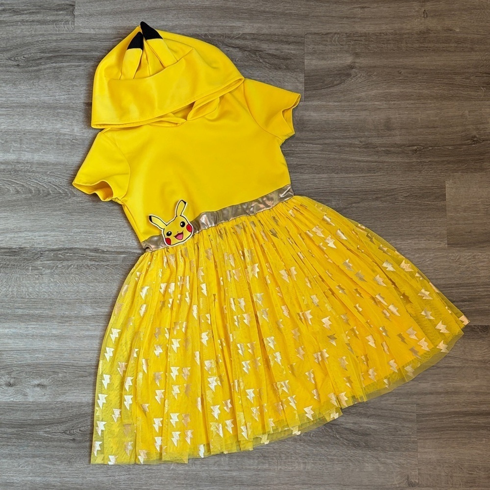 Pokemon Pikachu girls character dress with hood